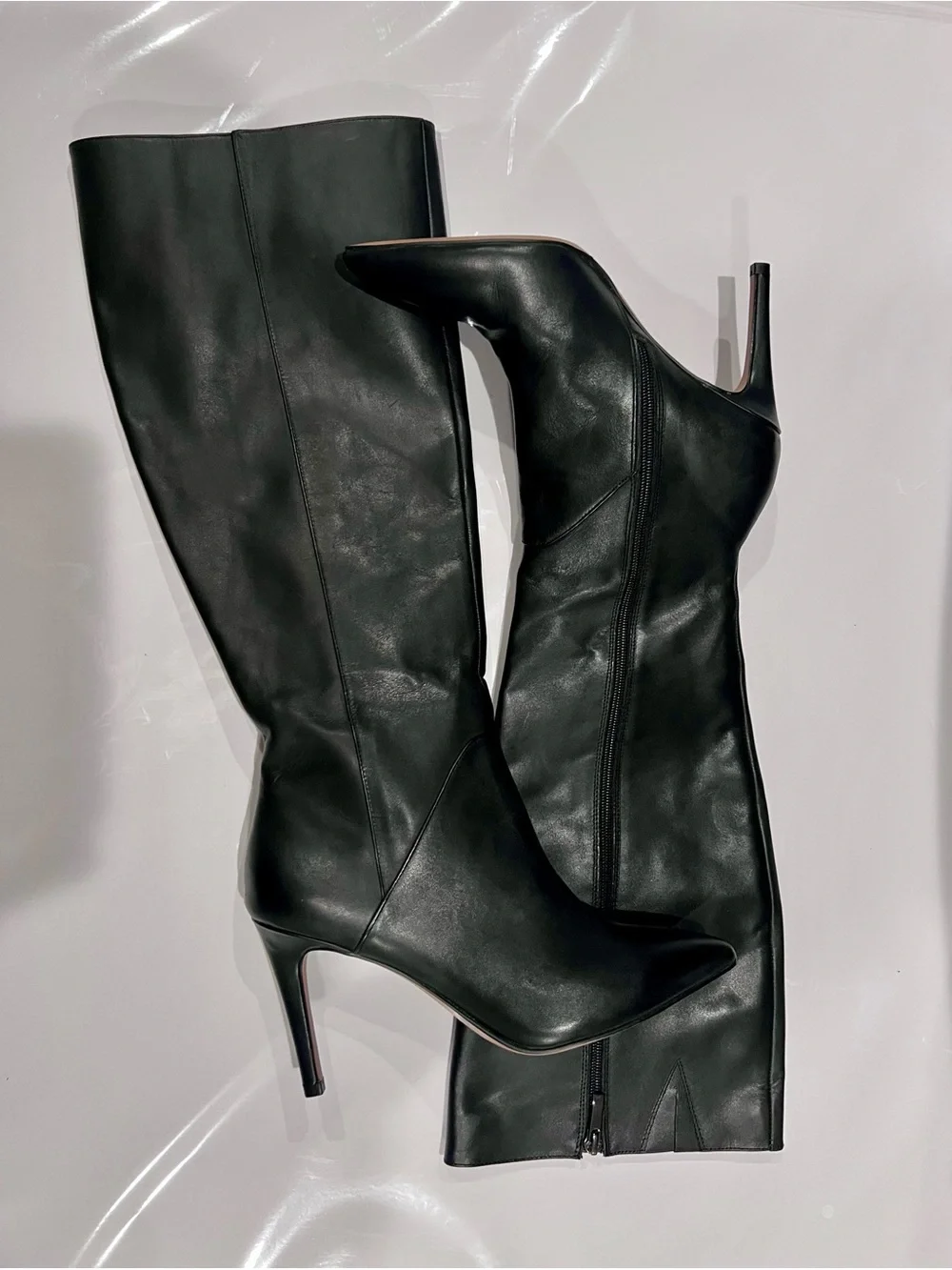 Franco Sarto Black Over-the-Knee Pointed Toe Stiletto Boots